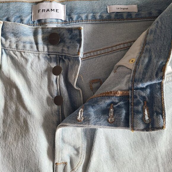 FRAME Le Original Ripped High Waist Crop Jeans, Size 32, NWT - Picture 11 of 16
